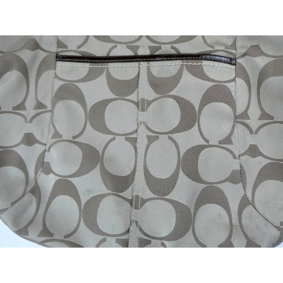 Coach Signature Khaki Mahogany Shoulder Bag 12676 - Picture 8 of 14